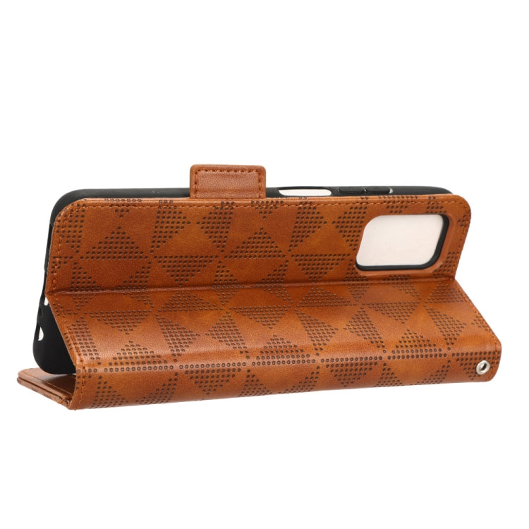 For Samsung Galaxy A03s 164.2mm Symmetrical Triangle Leather Phone Case