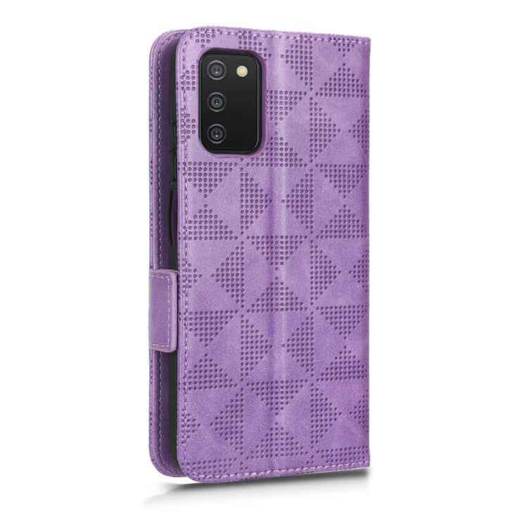 For Samsung Galaxy A03s 166mm Symmetrical Triangle Leather Phone Case
