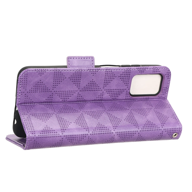 For Samsung Galaxy A03s 166mm Symmetrical Triangle Leather Phone Case