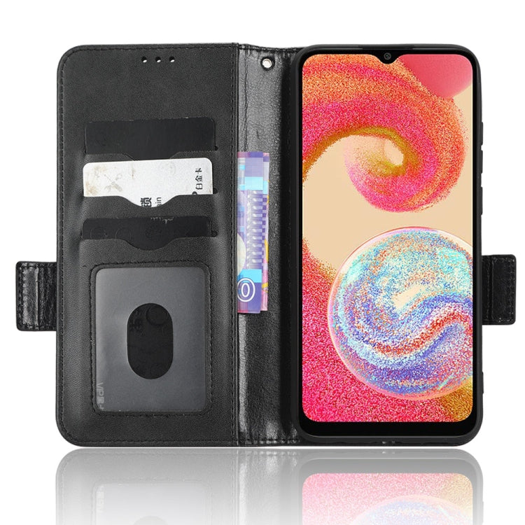 For Samsung Galaxy A04e Symmetrical Triangle Leather Phone Case