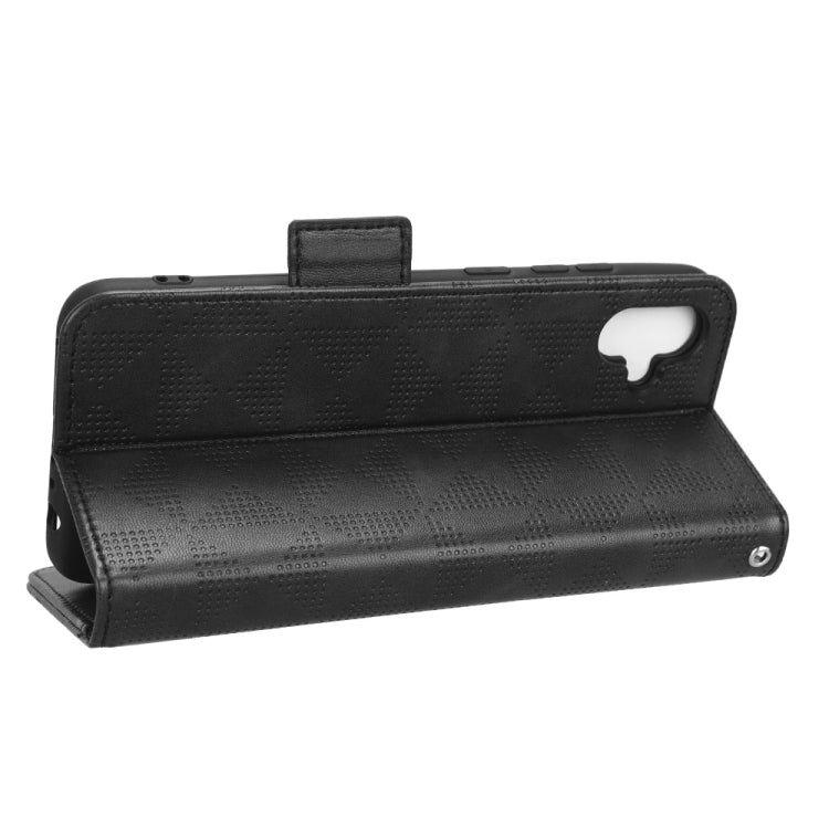 For Samsung Galaxy A04e Symmetrical Triangle Leather Phone Case