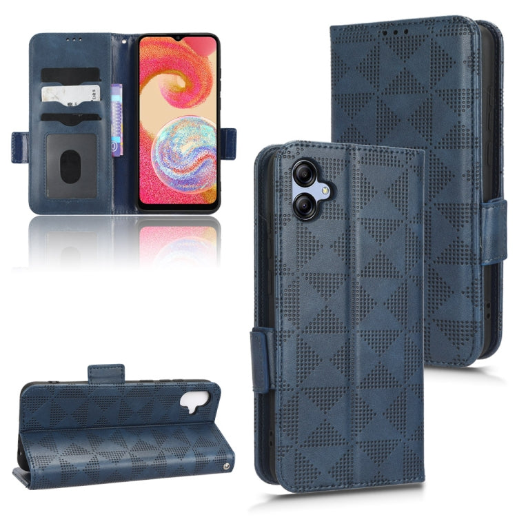 For Samsung Galaxy A04e Symmetrical Triangle Leather Phone Case