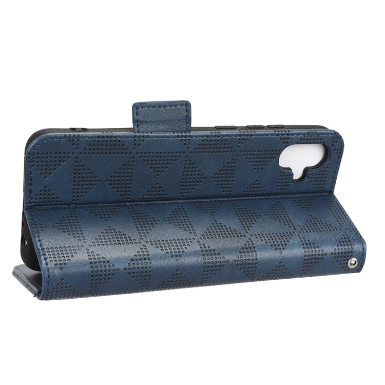 For Samsung Galaxy A04e Symmetrical Triangle Leather Phone Case