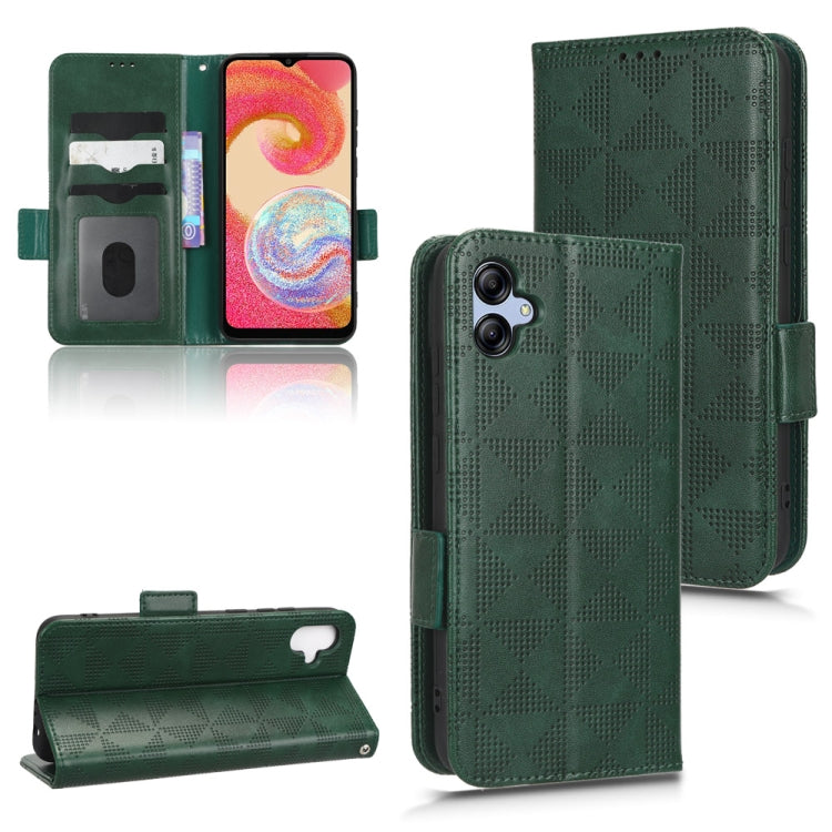 For Samsung Galaxy A04e Symmetrical Triangle Leather Phone Case