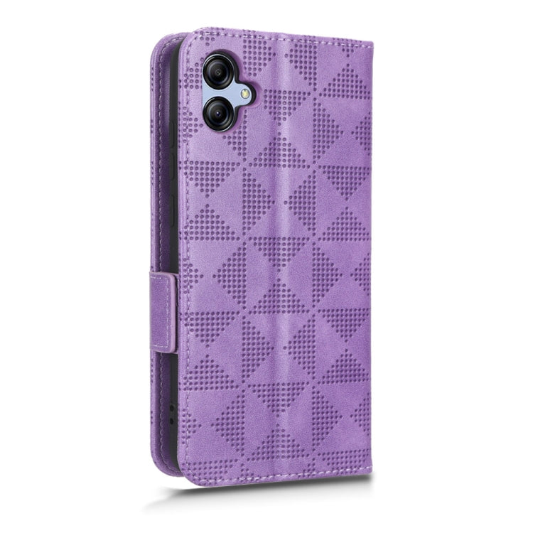 For Samsung Galaxy A04e Symmetrical Triangle Leather Phone Case