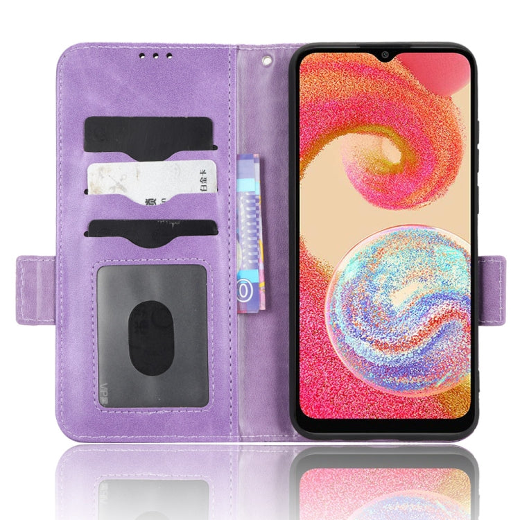 For Samsung Galaxy A04e Symmetrical Triangle Leather Phone Case