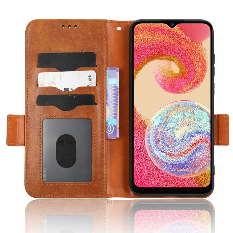 For Samsung Galaxy A04e Symmetrical Triangle Leather Phone Case