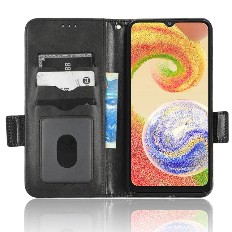 For Samsung Galaxy A04 Symmetrical Triangle Leather Phone Case