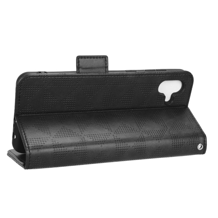 For Samsung Galaxy A04 Symmetrical Triangle Leather Phone Case