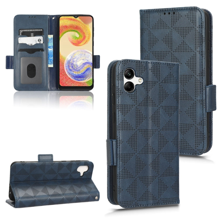 For Samsung Galaxy A04 Symmetrical Triangle Leather Phone Case