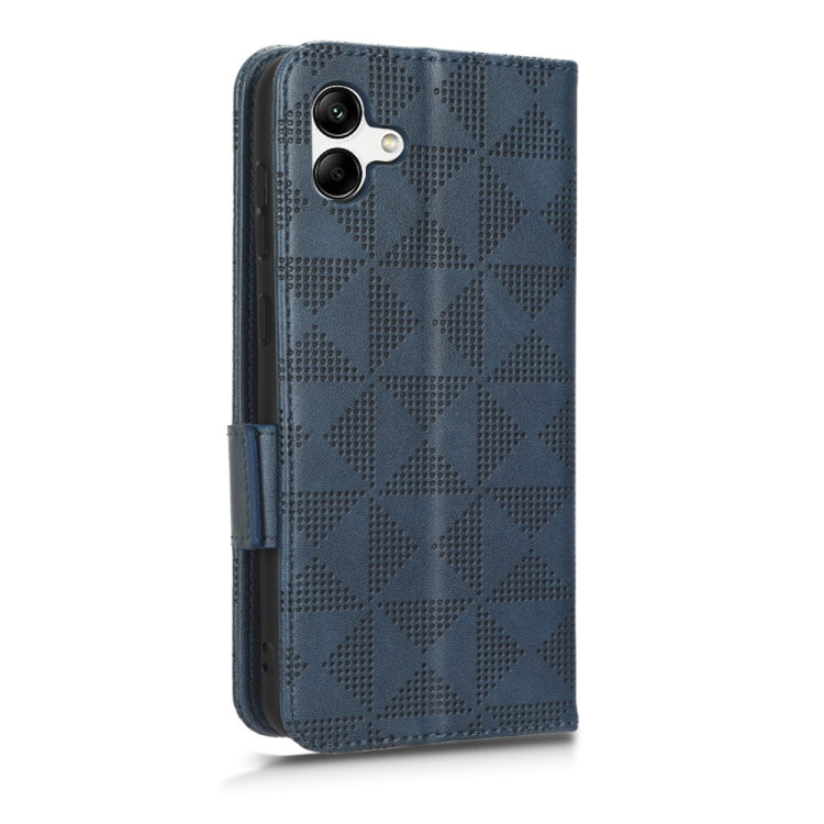 For Samsung Galaxy A04 Symmetrical Triangle Leather Phone Case