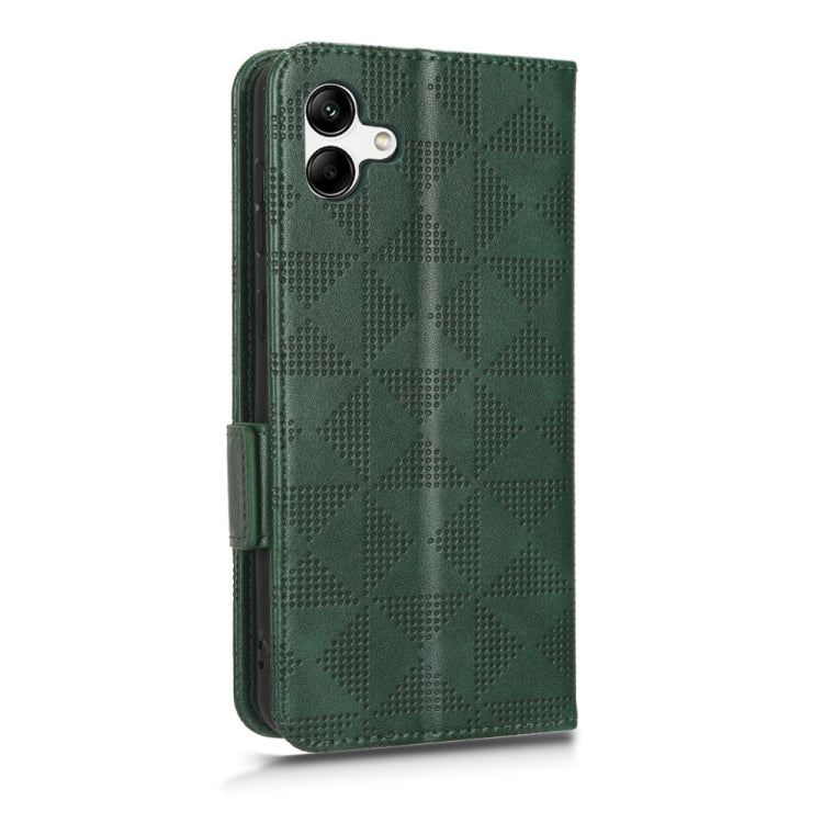 For Samsung Galaxy A04 Symmetrical Triangle Leather Phone Case
