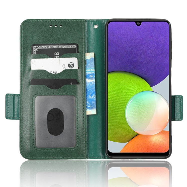 For Samsung Galaxy A12 / M12 Symmetrical Triangle Leather Phone Case