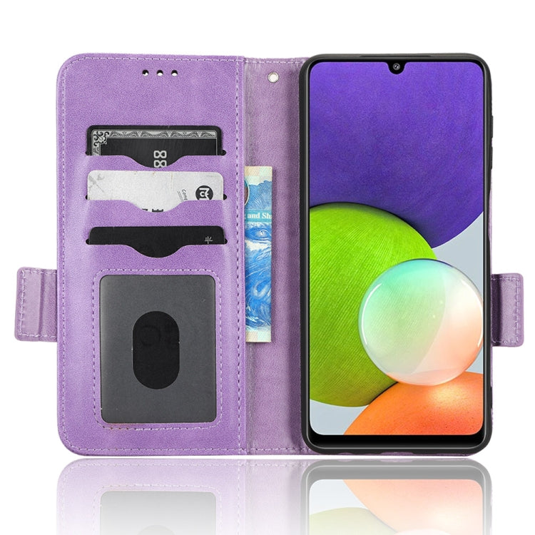 For Samsung Galaxy A12 / M12 Symmetrical Triangle Leather Phone Case