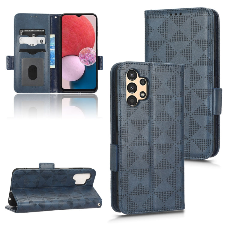 For Samsung Galaxy A13 4G Symmetrical Triangle Leather Phone Case