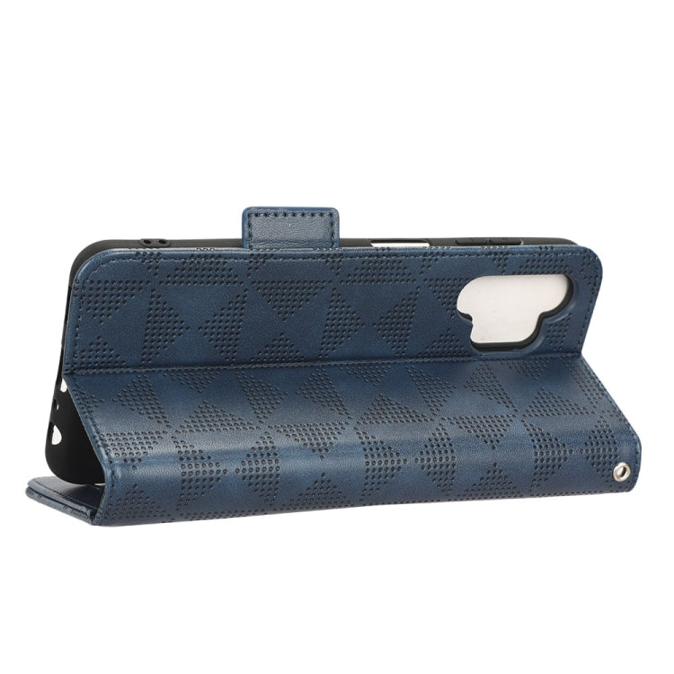 For Samsung Galaxy A13 4G Symmetrical Triangle Leather Phone Case