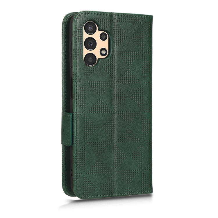 For Samsung Galaxy A13 4G Symmetrical Triangle Leather Phone Case