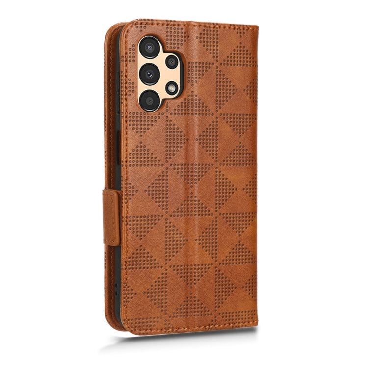 For Samsung Galaxy A13 4G Symmetrical Triangle Leather Phone Case