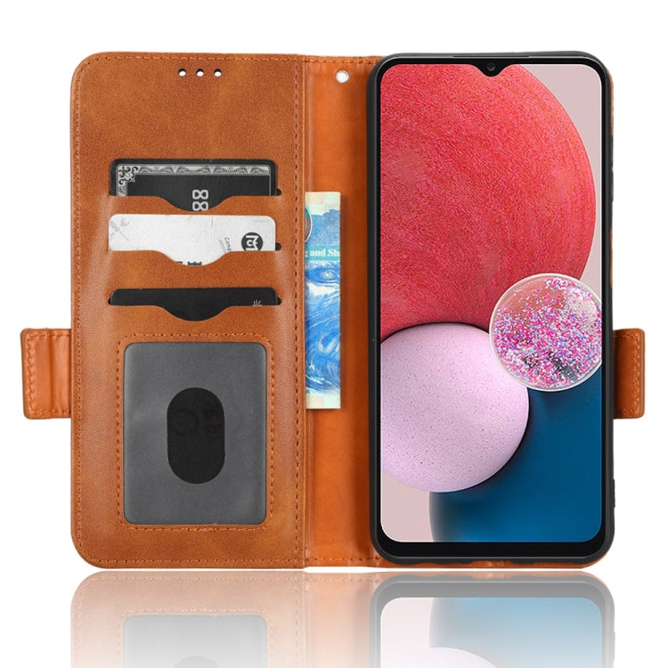 For Samsung Galaxy A13 4G Symmetrical Triangle Leather Phone Case
