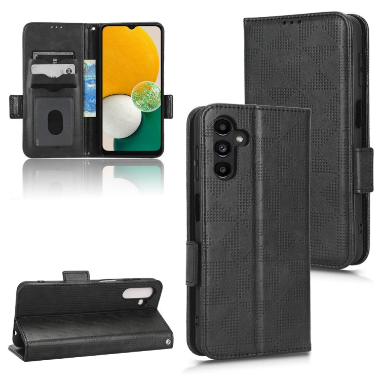 For Samsung Galaxy A13 5G Symmetrical Triangle Leather Phone Case