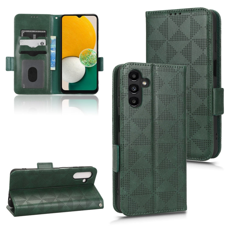 For Samsung Galaxy A13 5G Symmetrical Triangle Leather Phone Case