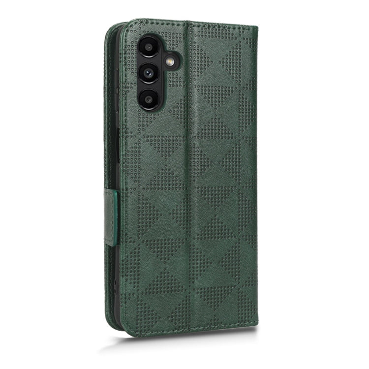 For Samsung Galaxy A13 5G Symmetrical Triangle Leather Phone Case