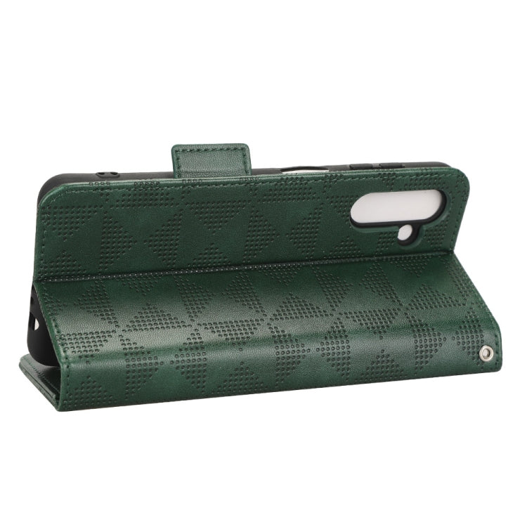 For Samsung Galaxy A13 5G Symmetrical Triangle Leather Phone Case