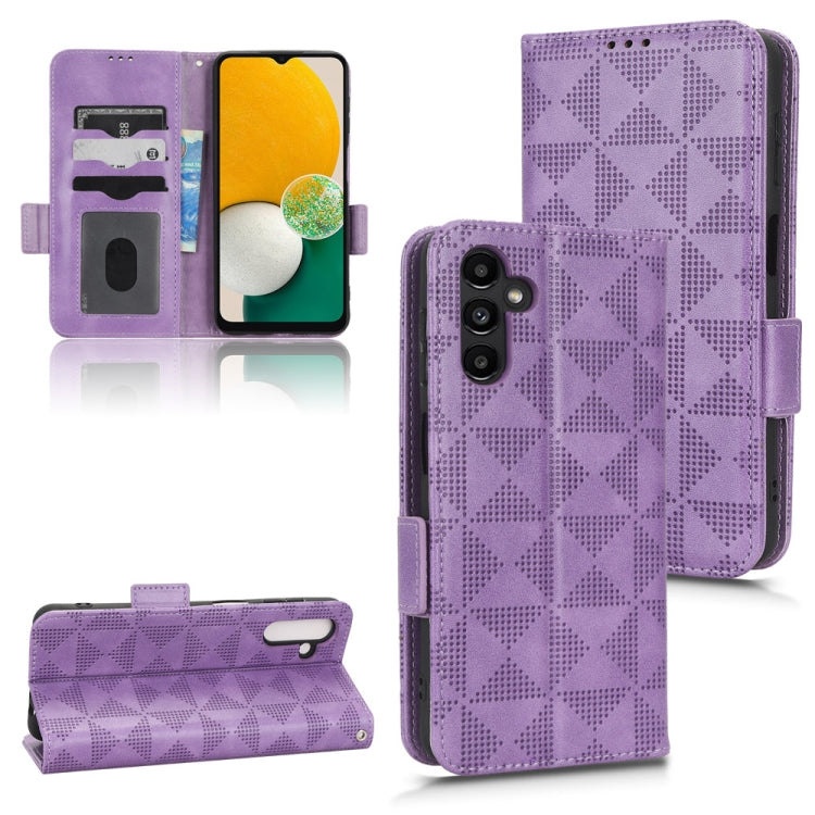For Samsung Galaxy A13 5G Symmetrical Triangle Leather Phone Case