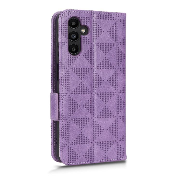 For Samsung Galaxy A13 5G Symmetrical Triangle Leather Phone Case