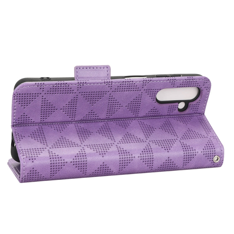For Samsung Galaxy A13 5G Symmetrical Triangle Leather Phone Case