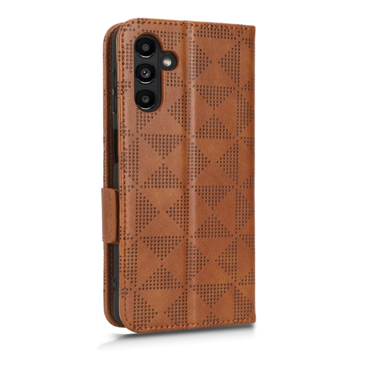 For Samsung Galaxy A13 5G Symmetrical Triangle Leather Phone Case
