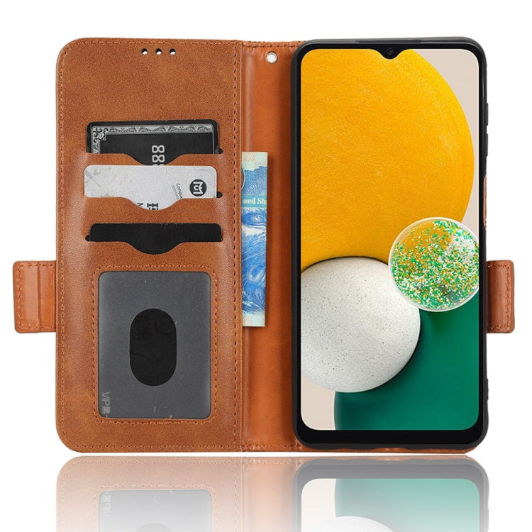 For Samsung Galaxy A13 5G Symmetrical Triangle Leather Phone Case