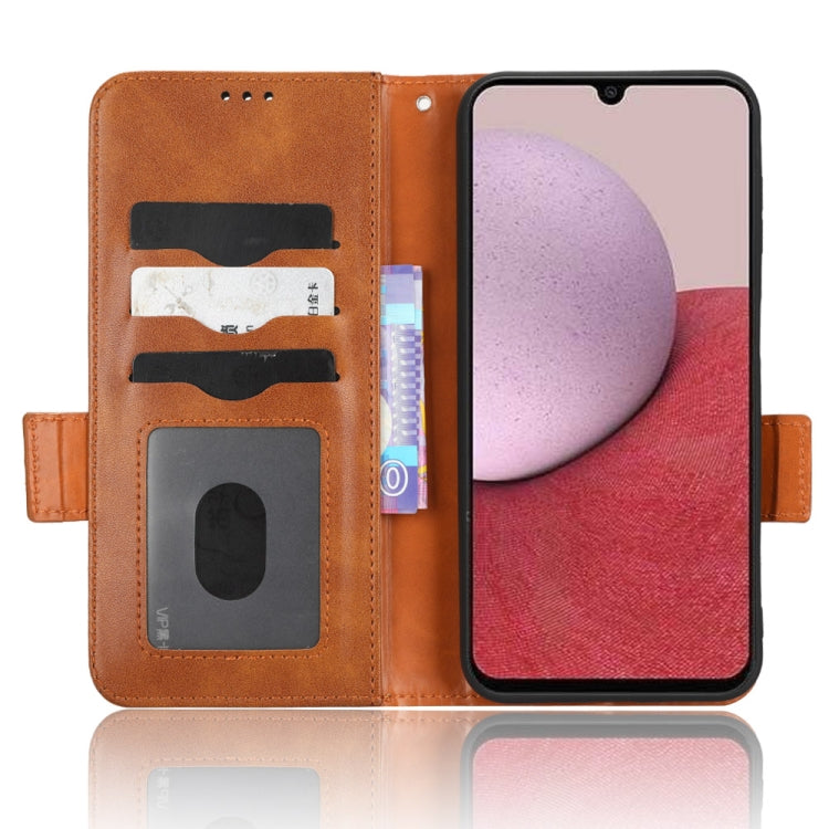 For Samsung Galaxy A14 4G Symmetrical Triangle Leather Phone Case