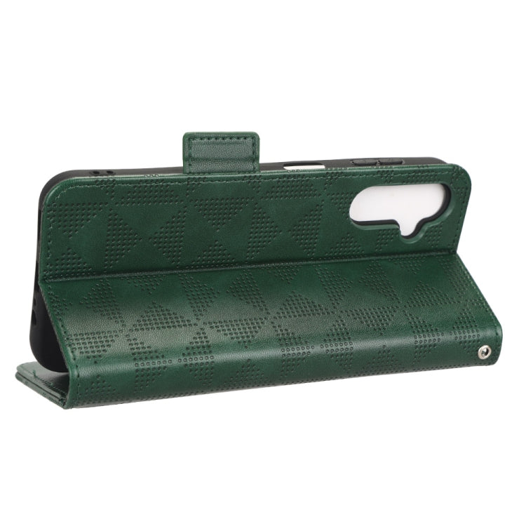 For Samsung Galaxy A14 5G Symmetrical Triangle Leather Phone Case