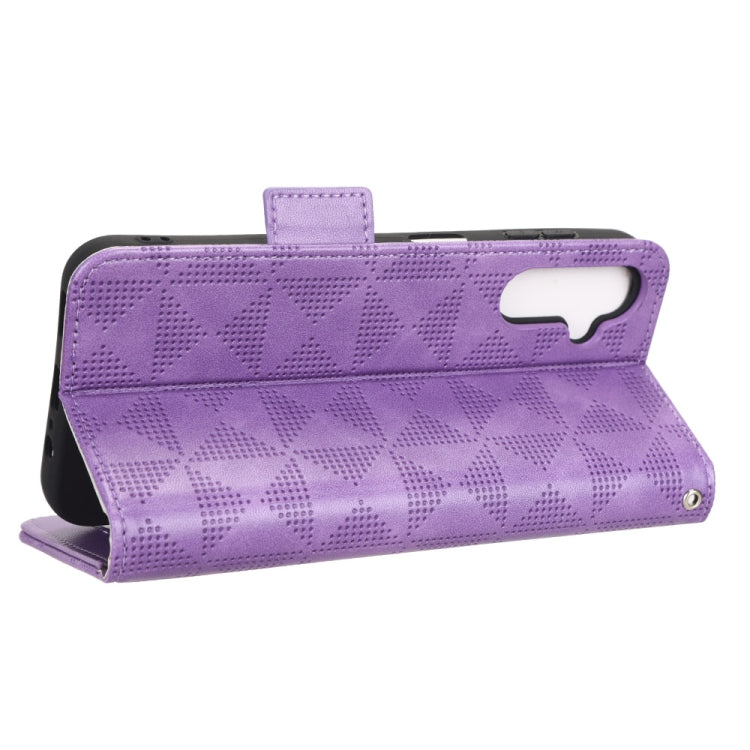For Samsung Galaxy A14 5G Symmetrical Triangle Leather Phone Case
