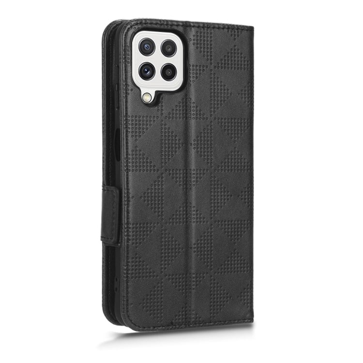 For Samsung Galaxy A22 4G / M22 4G Symmetrical Triangle Leather Phone Case