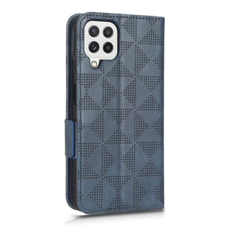 For Samsung Galaxy A22 4G / M22 4G Symmetrical Triangle Leather Phone Case
