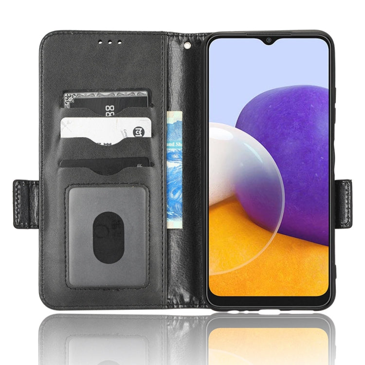 For Samsung Galaxy A22 5G Symmetrical Triangle Leather Phone Case