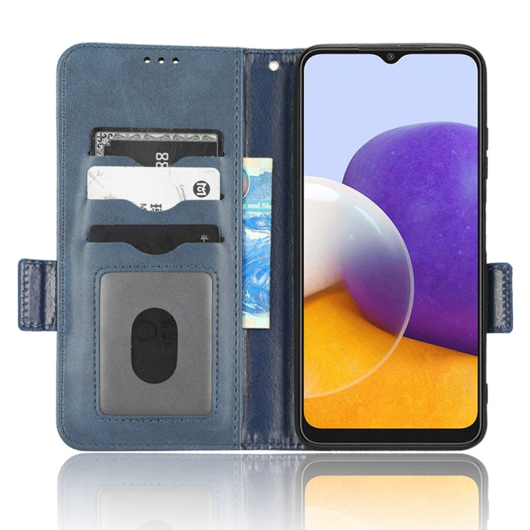 For Samsung Galaxy A22 5G Symmetrical Triangle Leather Phone Case
