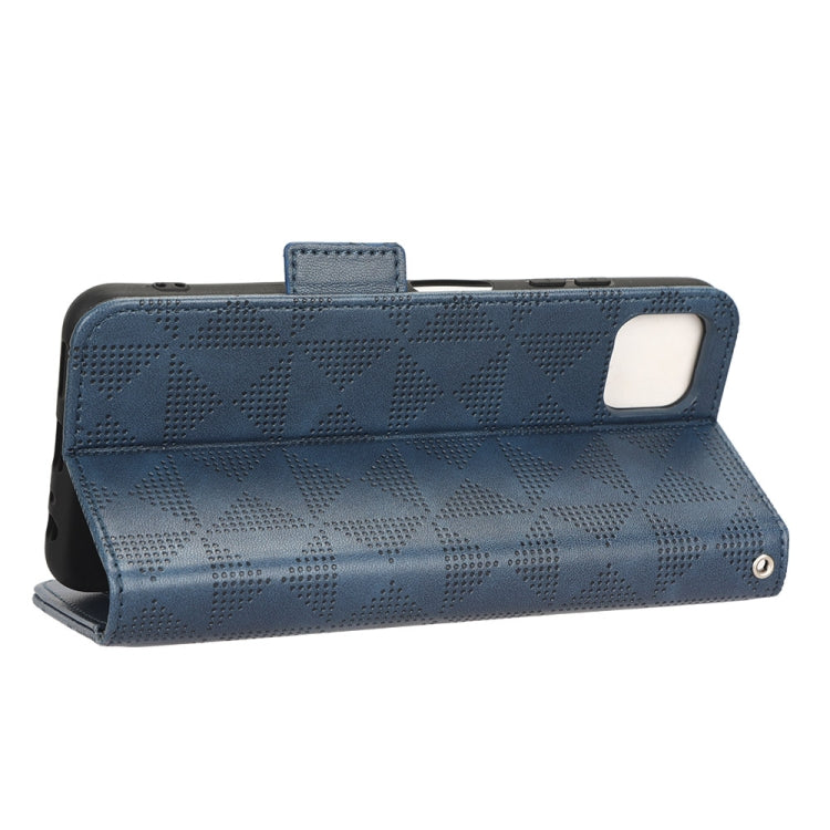 For Samsung Galaxy A22 5G Symmetrical Triangle Leather Phone Case