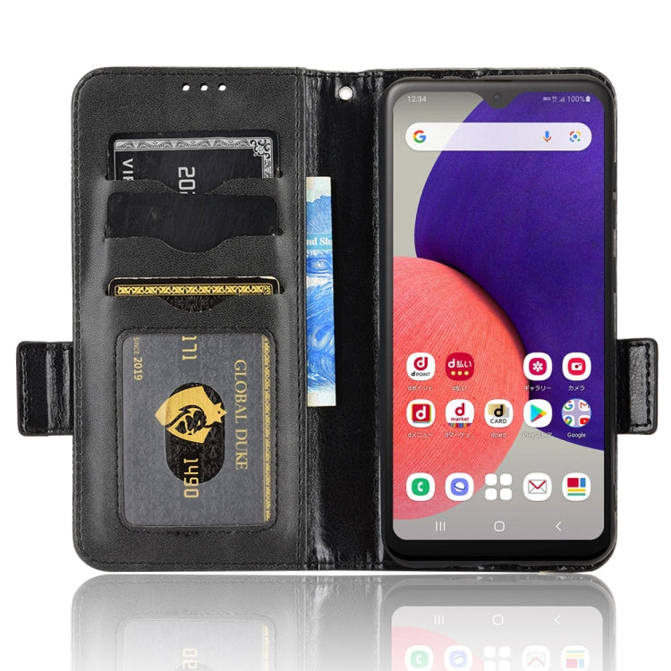 For Samsung Galaxy A22 5G JP Version Symmetrical Triangle Leather Phone Case