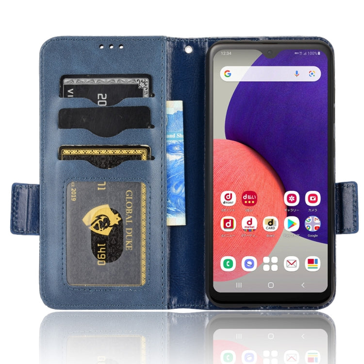 For Samsung Galaxy A22 5G JP Version Symmetrical Triangle Leather Phone Case