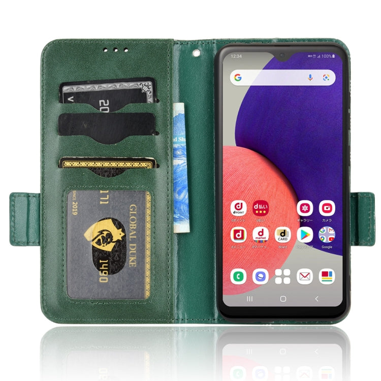 For Samsung Galaxy A22 5G JP Version Symmetrical Triangle Leather Phone Case
