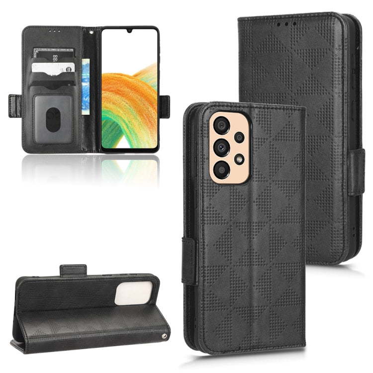 For Samsung Galaxy A23 4G Symmetrical Triangle Leather Phone Case