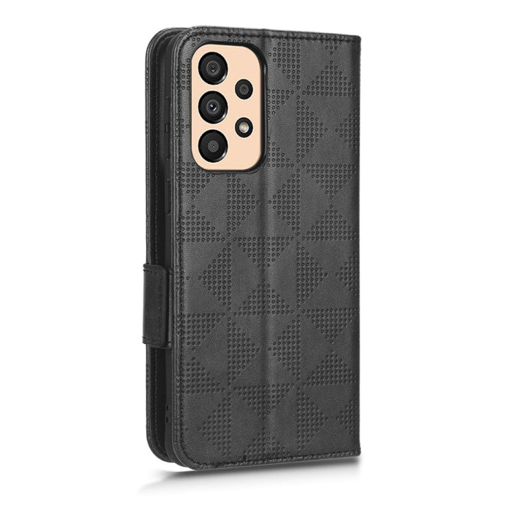 For Samsung Galaxy A23 4G Symmetrical Triangle Leather Phone Case