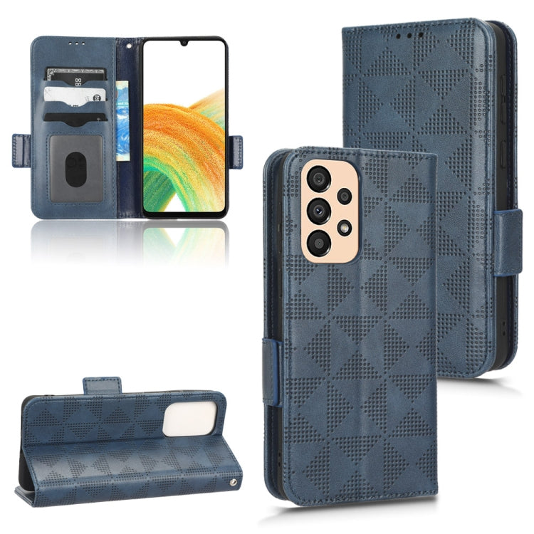 For Samsung Galaxy A23 4G Symmetrical Triangle Leather Phone Case