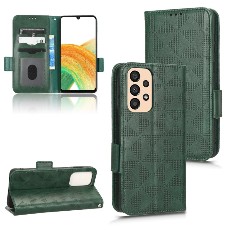For Samsung Galaxy A23 4G Symmetrical Triangle Leather Phone Case