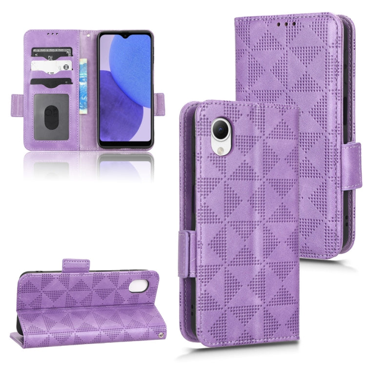 For Samsung Galaxy A23e/A23 5G JP Version Symmetrical Triangle Leather Phone Case