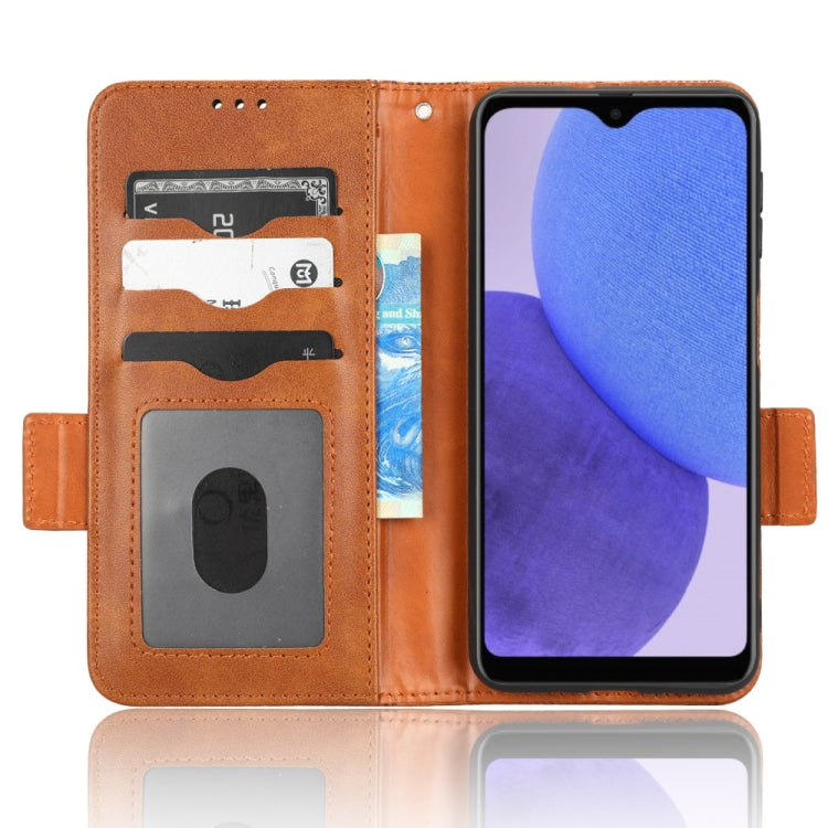 For Samsung Galaxy A23e/A23 5G JP Version Symmetrical Triangle Leather Phone Case