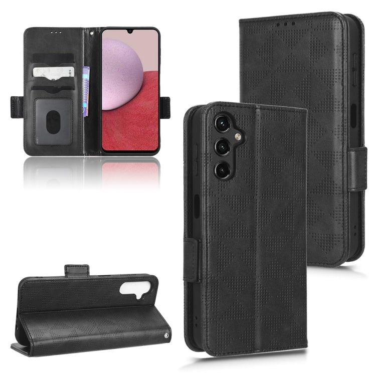 For Samsung Galaxy A24 4G Symmetrical Triangle Leather Phone Case